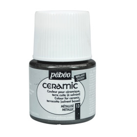 025-013 Pebeo Ceramic Paint Metallic 45ml