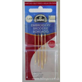 6133-12 DMC Gold Plated Embroidery Needle Size 7/8/10