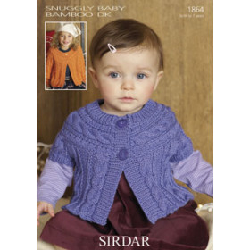 Sirdar Booklet 1864 : Snuggly Baby Bamboo DK in Cardigans