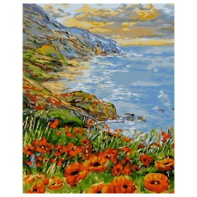 PBN-A150 Paint by Numbers Poppy Coast 40 x 50cm