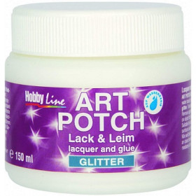49561 KREUL Art Potch lacquer & glue Glitter-Silver 150 ml