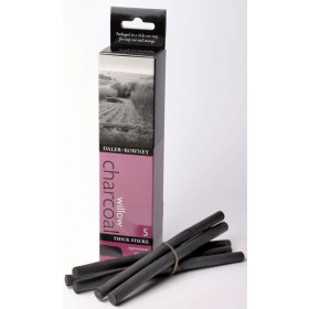 808030005 Daler Rowney Willow Charcoal 5 Thick Sticks