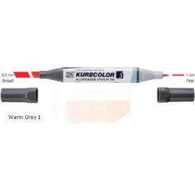 Zig Kurecolor KC3000/W01 Twin S Marker Pen - Warm Grey 1