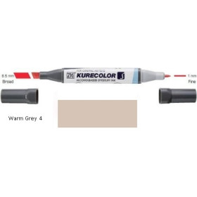 Zig Kurecolor KC3000/W04 Twin S Marker Pen - Warm Grey 4