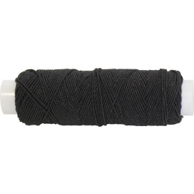 H601 Black Polyester Shirring Elastic 0.75mm x 20m