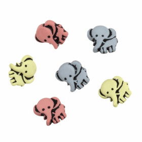 B6408/M06 Novelty Button Code A - Elephants 