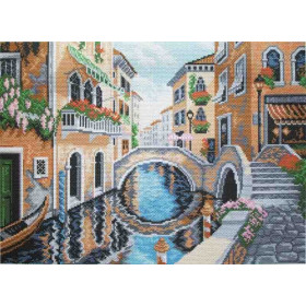 PA0527 Canvas With Figure Aida Streets of Venice