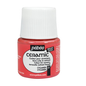 025-031 Pebeo Ceramic Paint Cyclamen 45ml