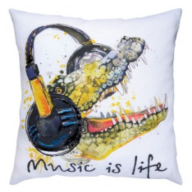DT-M019 Cross-stitch kits with printed background "Music is life"