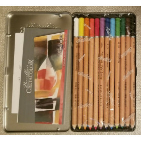 CR47012 Cretacolor Fine Art Pastel Pencils - 12 Colour Tin