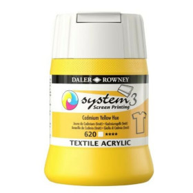 142250620 System 3 Textile Screen Printing Acrylic Paint Cad Yellow Hue 250ml 
