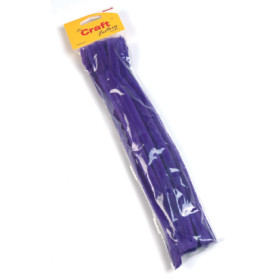 CF143 Chenille Pipe Cleaners 12mm X 30cm Purple