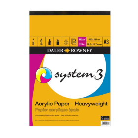 403650300 System 3 Acrylic Paper Pad Heavyweight 360gsm A3