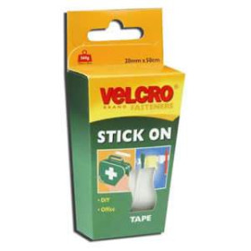 V60224 Velcro Stick On Tape 20mm x 50 cm White