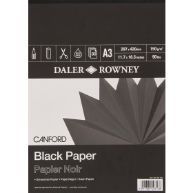 403355300 Canford Pad Black Paper A3