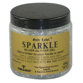 Gold Label Sparkle Glitter Gel Silver 250g