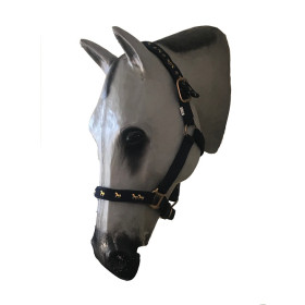 107C Synthetic Headcollar Emb. W/Silver Fittings