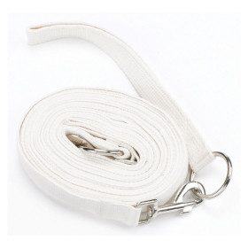 4348 Hy Equestrian Draw Reins With Clips White